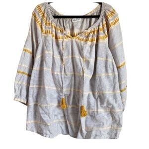 Westport Boho Peasant Blouse sz 2X